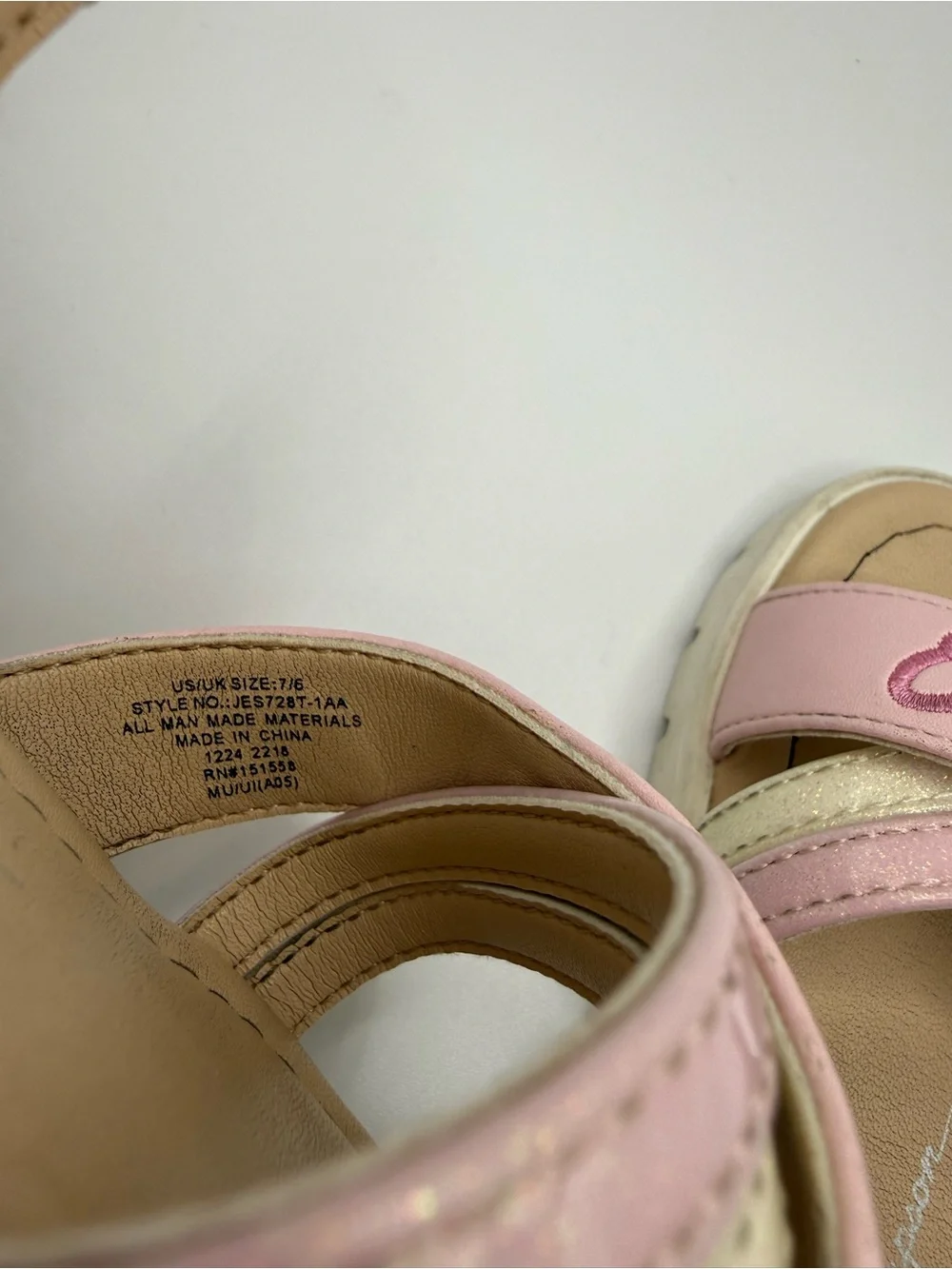 Jessica Simpson Pink Butterfly & Smiley Strap Sandals